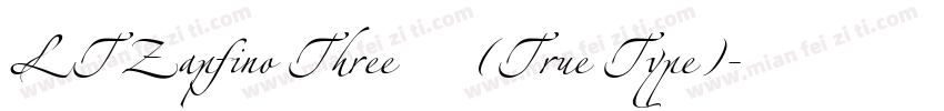 LTZapfino Three 常规(True Type)字体转换